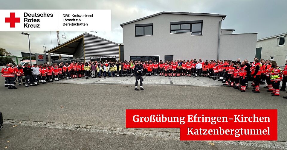 Gruppenbild von der Katzenbergtunnel Übung 26.10.2024