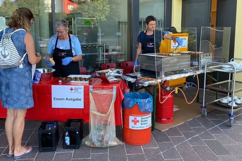 Grillstand bei der Blutspende in Binzen